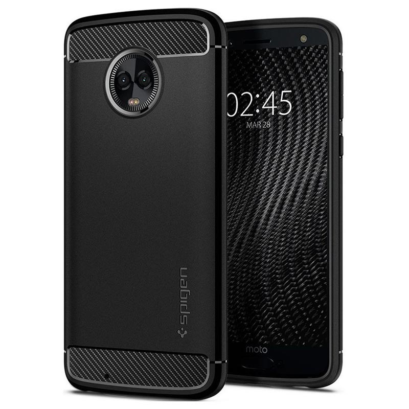 Spigen Rugged Armor Motorola Moto G6 Plus TPU Case Matte Black