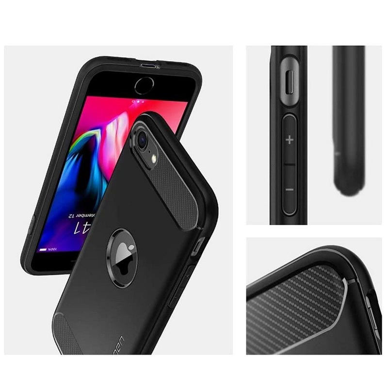 Spigen Rugged Armor iPhone SE (2020)/SE (2022) TPU Case Black