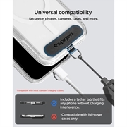 Spigen Universal Adjustable Wrist Lanyard Strap with Phone Adapter – 23cm - Black