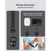 Spigen Universal Adjustable Wrist Lanyard Strap with Phone Adapter – 23cm - Black