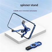 Spinner Phone Stand/Stress Relief Toy - Blue