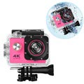 Sports SJ60 Waterproof 4K WiFi Action Camera - Hot Pink