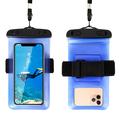 Sports Waterproof Case w. Armband and Strap - 6.5" - Sky Blue