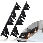 Stainless Steel Kitchen Stove Gap Cover 35.1-69.9cm - 2 Pcs. - Black
