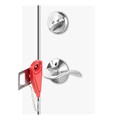 Stainless Steel Portable Security Door Lock - Red