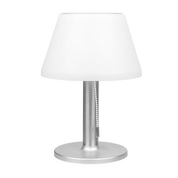 Stainless-Steel Solar LED Table Lamp - 10 LEDs, 2 Modes