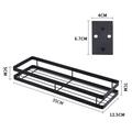 Stainless Steel Wall Mount Spice Holder - 35cm - Black