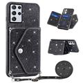 Samsung Galaxy S25 Ultra Stardust Case with Card Holder - Black
