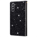 Starlight Series Samsung Galaxy S22 5G Wallet Case - Black