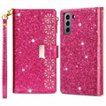 Starlight Series Samsung Galaxy S22 5G Wallet Case - Hot Pink