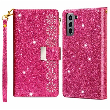 Starlight Series Samsung Galaxy S22 5G Wallet Case - Hot Pink