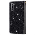 Starlight Series Samsung Galaxy S22+ 5G Wallet Case - Black