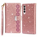 Starlight Series Samsung Galaxy Z Fold4 5G Wallet Case - Rose Gold