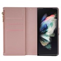 Starlight Series Samsung Galaxy Z Fold4 5G Wallet Case - Rose Gold