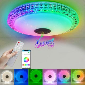 Starry Sky Smart LED Ceiling Light with Bluetooth Speaker, Alarm Clock - 36W/30cm