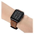 Apple Watch Series 7/SE/6/5/4/3/2/1 Stitched Leather Strap - 41mm/40mm/38mm - Brown