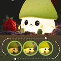Strawberry Dumpling Squishy Night Light - Green