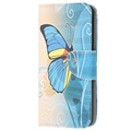 Style Series Samsung Galaxy Xcover 5 Wallet Case - Blue Butterfly