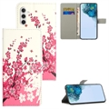 Samsung Galaxy A34 5G Style Series Wallet Case - Pink Flowers