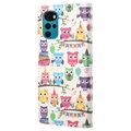 Style Series Motorola Moto G22 Wallet Case - Owls