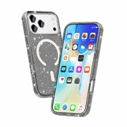 iPhone 18 Pro Stylish Glitter Series Hybrid Case - MagSafe Compatible - Black