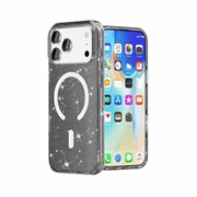 iPhone 18 Pro Stylish Glitter Series Hybrid Case - MagSafe Compatible - Black