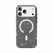 iPhone 18 Pro Stylish Glitter Series Hybrid Case - MagSafe Compatible - Black