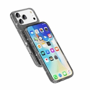 iPhone 18 Pro Stylish Glitter Series Hybrid Case - MagSafe Compatible - Black