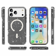 iPhone 18 Pro Stylish Glitter Series Hybrid Case - MagSafe Compatible - Black