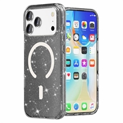 iPhone 18 Pro Max Stylish Glitter Series Hybrid Case - MagSafe Compatible - Black