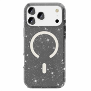 iPhone 18 Pro Max Stylish Glitter Series Hybrid Case - MagSafe Compatible - Black