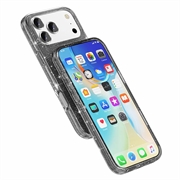 iPhone 18 Pro Max Stylish Glitter Series Hybrid Case - MagSafe Compatible - Black