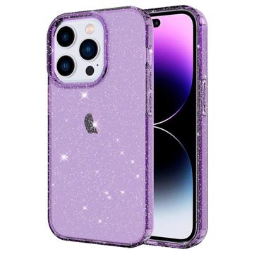 Stylish Glitter Series iPhone 14 Pro TPU Case - Purple