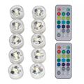 Submersible RGB LED Light with 2 Remote Controls - 10 Pcs.