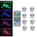 Submersible RGB LED Light with 2 Remote Controls - 10 Pcs.