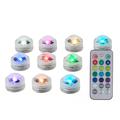 Submersible RGB LED Light with 2 Remote Controls - 10 Pcs.