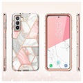 Supcase Cosmo Samsung Galaxy S21 FE 5G Hybrid Case - Pink Marble