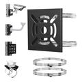 Surveillance Camera Holder with Pole Clamp - Black