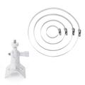 Surveillance Camera Pole Mount Holder with with 1/4 Screw - White