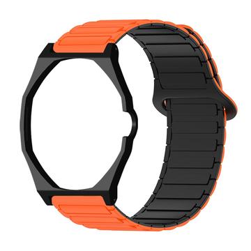 Swatch Royal Pop Magnetic Silicone Strap with Octagonal Case - Orange / Black