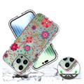 Sweet Armor Series iPhone 14 Pro Max Hybrid Case - Colourful Flowers