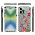 Sweet Armor Series iPhone 14 Pro Max Hybrid Case - Colourful Flowers