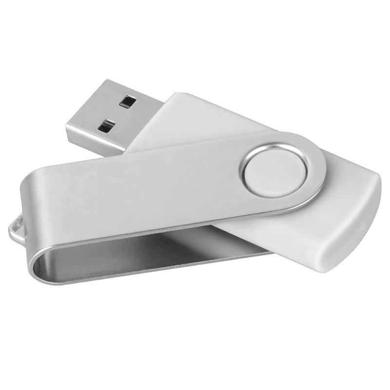 Swivel Design USB 2.0 TypeA 480Mbps Flash Drive 32GB White
