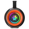 T&G TG484 Portable Bluetooth Speaker 30W with RGB Lights - Black