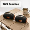 T&G TG484 Portable Bluetooth Speaker 30W with RGB Lights - Black