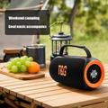 T&G TG484 Portable Bluetooth Speaker 30W with RGB Lights - Black