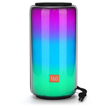 T&G TG639 Stereo Bluetooth Speaker with RGB Lights - Black