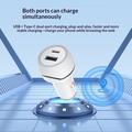 T05 USB-A/USB-C Car Charger with Anti-Lost Tracker for Android - White