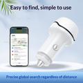 T05 USB-A/USB-C Car Charger with Anti-Lost Tracker for iPhone - White