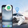 T05 USB-A/USB-C Car Charger with Anti-Lost Tracker for iPhone - White